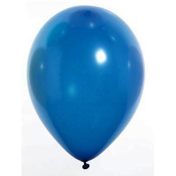 Lot de 100 ballons en latex métallisé bleu