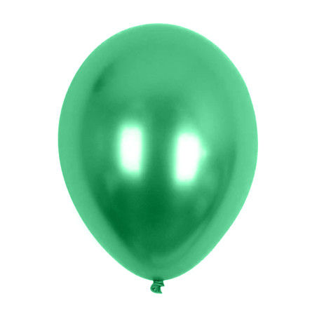 Lot de 100 ballons en latex nacré métallisé vert prairie