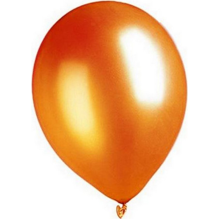 100 Ballons oranges métallisés