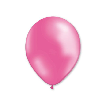 Lot de 100 ballons en latex nacré métallisé rose