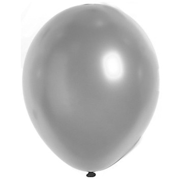 Lot de 100 ballons en latex métallisé argent