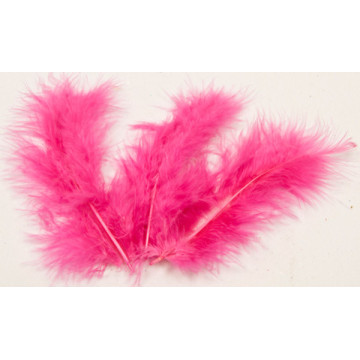 Lot de 20 plumes de décoration fuchsia