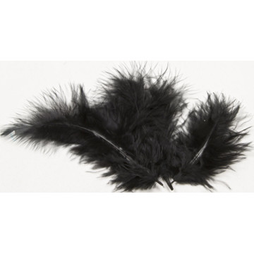 Lot de 20 plumes de décoration noires