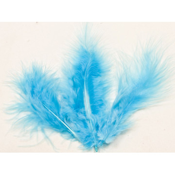 Lot de 20 plumes de décoration turquoises