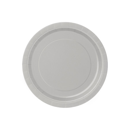 20 Petites assiettes en carton argent