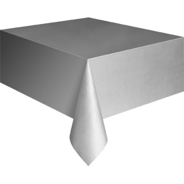 Nappe rectangulaire en plastique argent