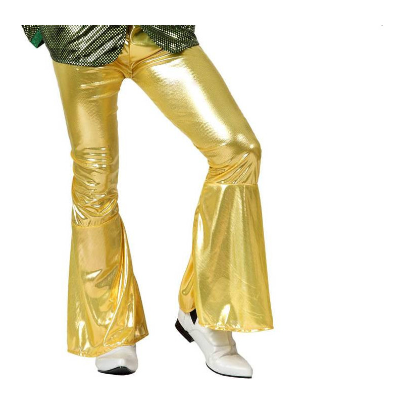 Pantalon Disco Festival Homme - Style Scène Doré Brillant - Pantalon Métallisé Pour Danses Et Soirées