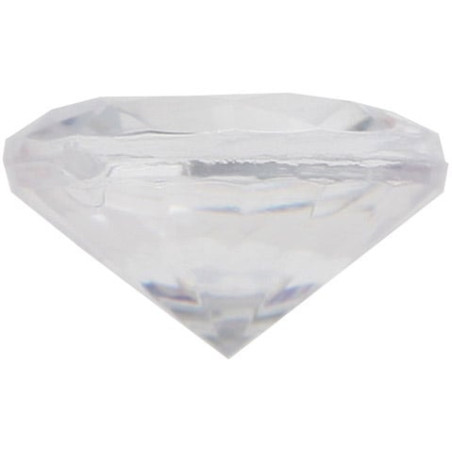 Boîte de 50 mini-diamants transparents 1,2 x 1,2 x 1 cm