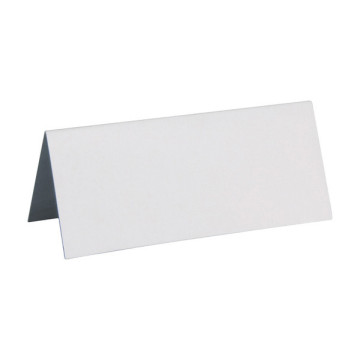 10 Marque-places blancs de 3 x 7 cm rectangulaires