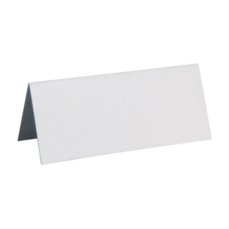 10 Marque-places blancs de 3 x 7 cm rectangulaires