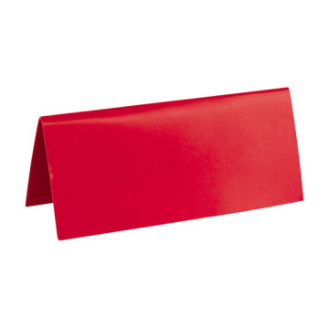 10 Marque-places rouges de 3 x 7 cm rectangulaires