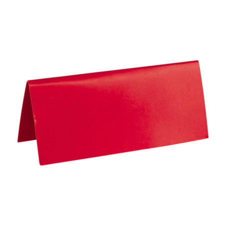 10 Marque-places rouges de 3 x 7 cm rectangulaires