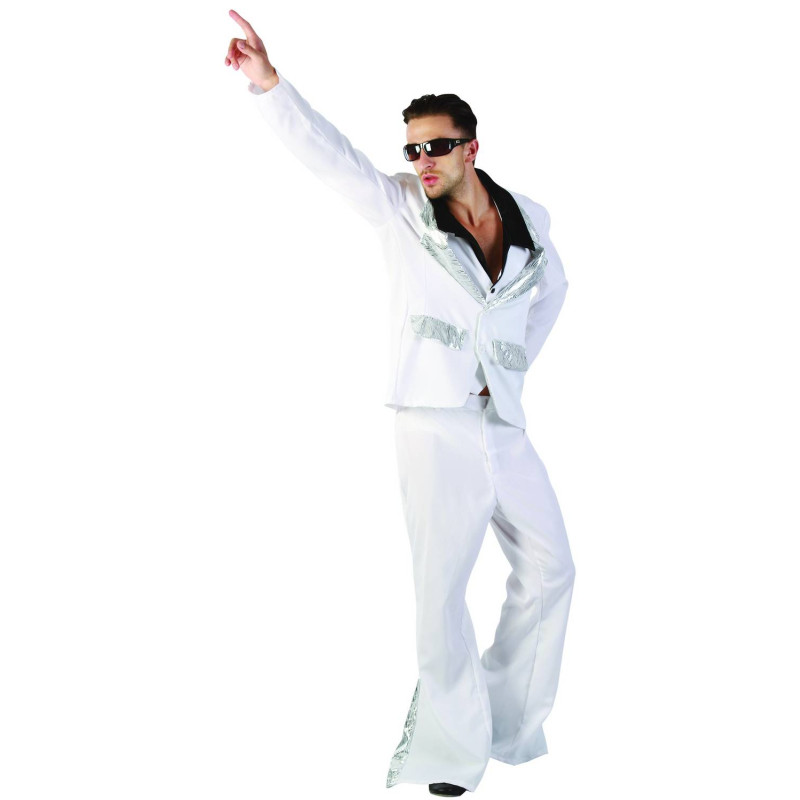 Pantalon Disco Homme Blanc , deguisement pas cher - Badaboum