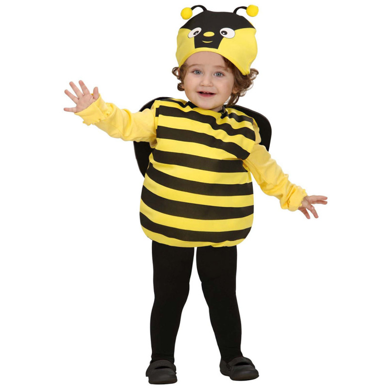 Costume complet de fée abeille pour fille (robe, bandeau, ailes, baguette