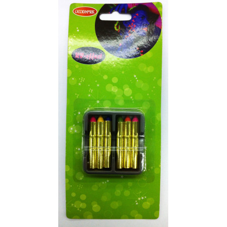 Lot de 6 crayons gras fluo UV