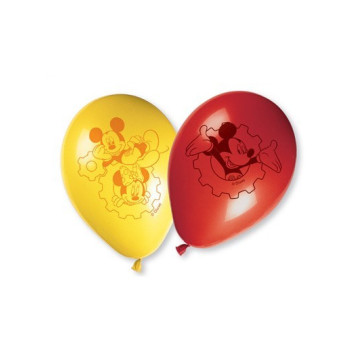 Lot de 6 ballons Mickey en latex 30 cm