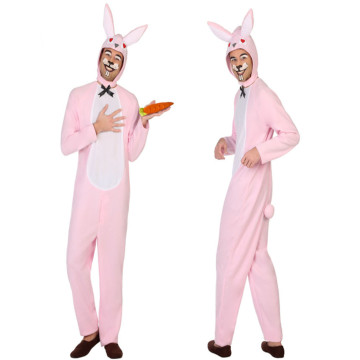 Déguisement lapin rose et blanc