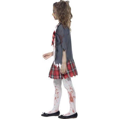 Déguisement Zombie écolière Halloween fille