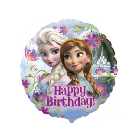 Ballon Reine des neiges Happy Birthday