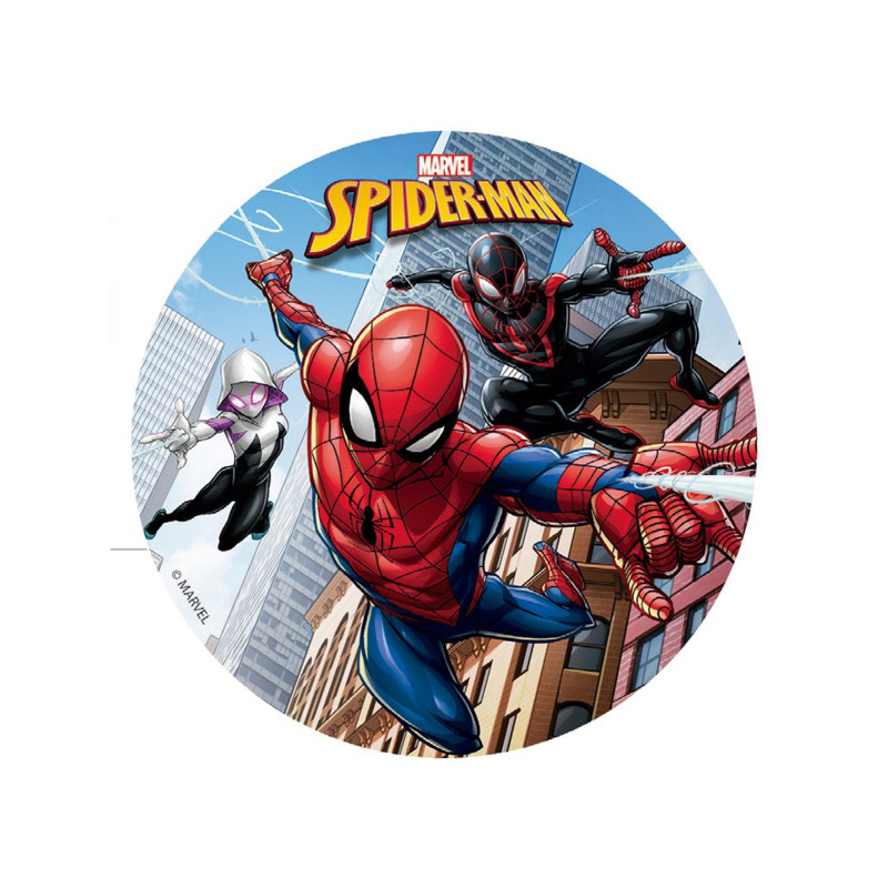 Disque en sucre Spiderman 16 cm