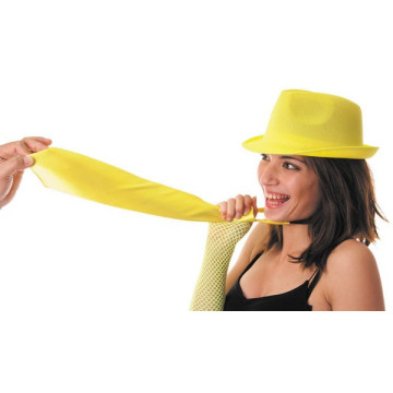 Cravate jaune fluo