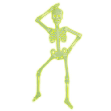 Squelette phosphorescent Halloween 92 cm articulée