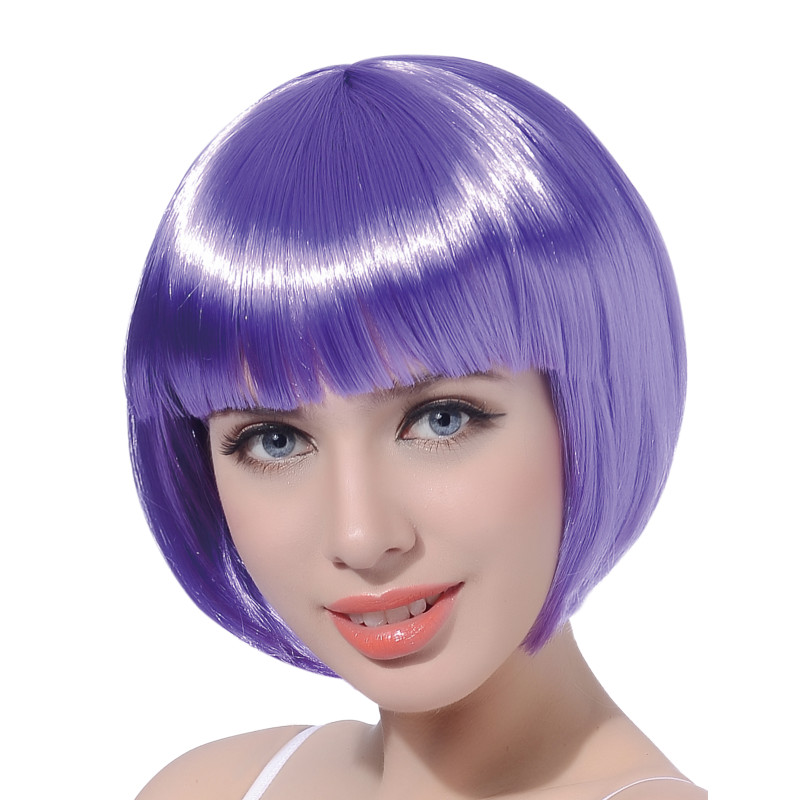 Perruque Cabaret, Mi-Longue, Bob Avec Frange, Cheveux Artificiels,  Coiffure, Fête À Thème, Carnaval, Fête À Thème, Costume[x80] - Cdiscount Au  quotidien