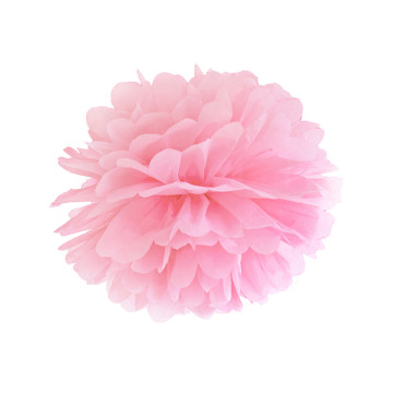 Pompon de 35 cm en papier à suspendre rose