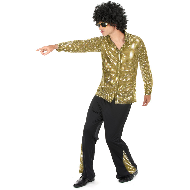 Legging Disco Métallisé Années 80 Smiffys Doré - Déguisement Femme Taille 36-38