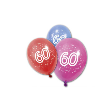 8 Ballons anniversaire 6 ans en latex de 30 cm