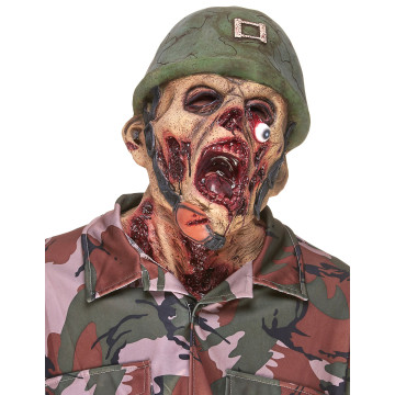 Masque latex soldat zombie