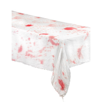 Nappe blanche ensanglantée