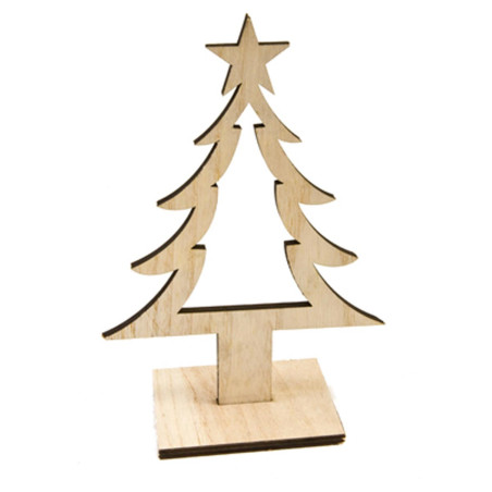 Décoration de  25 cm sapin de Noël en bois
