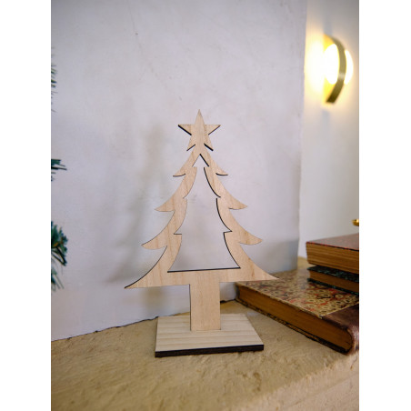 Décoration de  25 cm sapin de Noël en bois