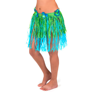 Jupe Hawaïenne Femme Fiestas GUiRCA - 55 Cm De Longueur - Pour Fête Tropicale Ou Carnaval