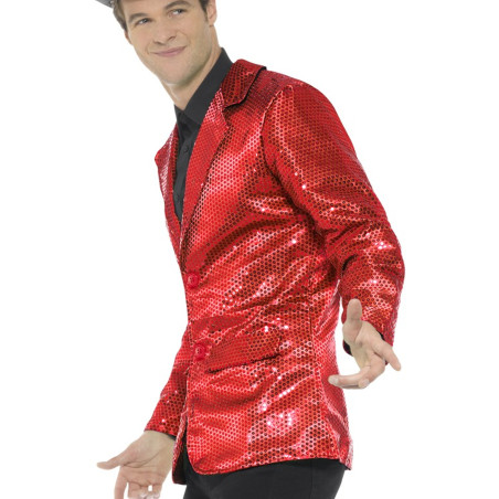 Veste luxe homme disco rouge