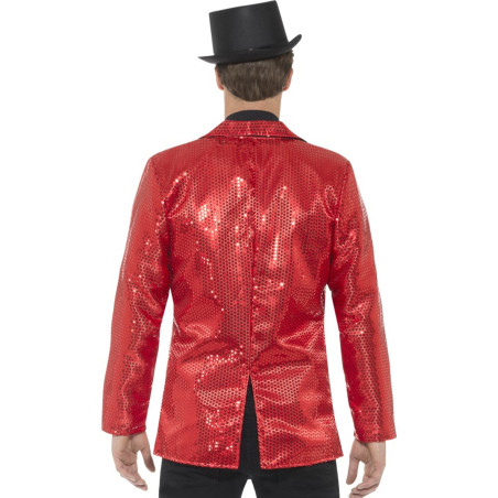 Veste luxe homme disco rouge