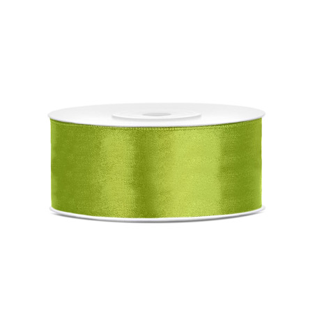 Ruban de 2,5 cm x 25 m en satin vert pomme