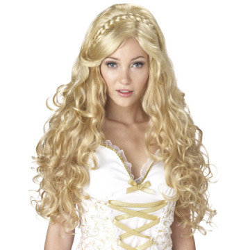 Perruque bouclée déesse femme blonde