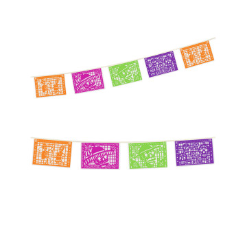 Guirlande de 360 x 20 cm de papel picado dia de lors muertos