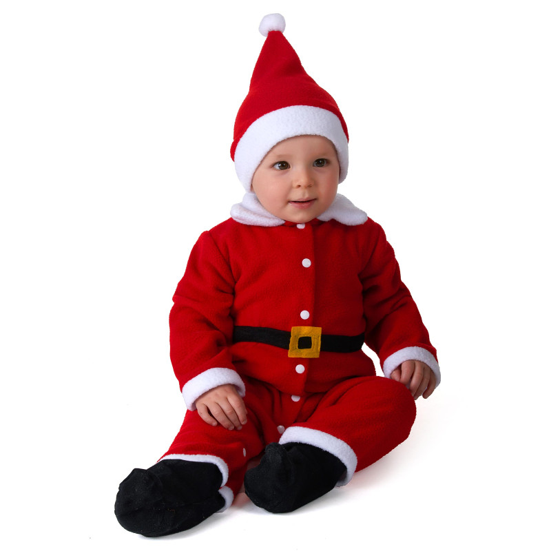 Déguisement Père Noël Enfant 4/6 Ans - Lot Complet 5 Pièces - SUNLUX