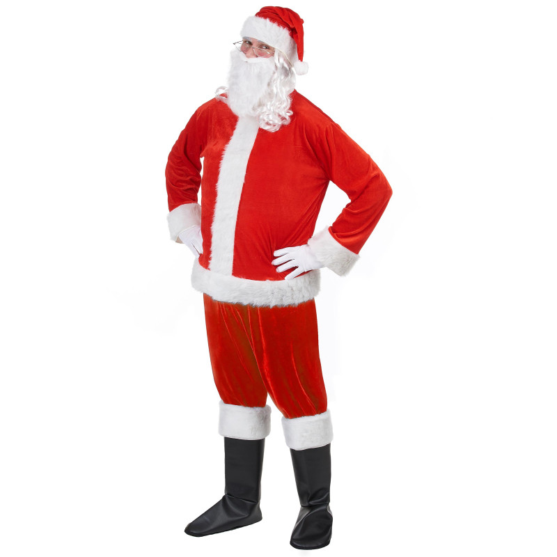 Costume De Père Noël Adulte Taille XL - Complet Avec Vêtement, Chapeau Et Barbe - Pour Fêtes Et événements - 11
