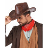 Chapeau de cowboy Utah marron taille adulte avec imitation au cuir