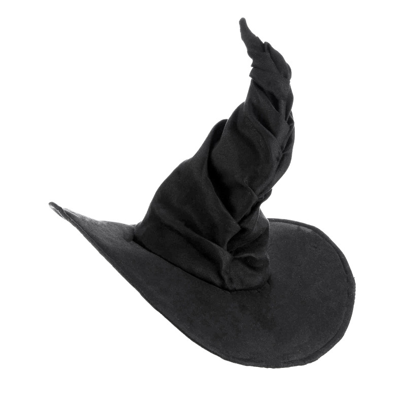 Bonnet/chapeau En Velours Noir Avec Paillettes Et Fleur - Taille Unique, Neuf Avec étiquettes, Marque Kunst Und Magie