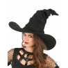 Chapeau de sorcière halloween velours noir taille adulte