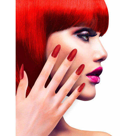 Faux ongles adhésifs rouges