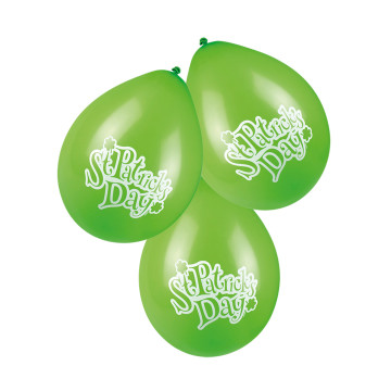 6 Ballons verts Saint Patrick