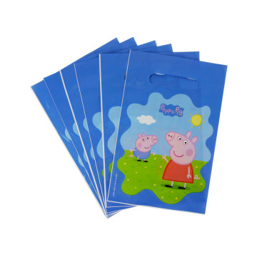 6 Sacs cadeaux de 22.5 x 15 cm en plastique Peppa pig