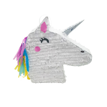 Pinata de 47 x 32 x 8 cm de tête licorne kawaï