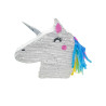 Pinata de 47 x 32 x 8 cm de tête licorne kawaï